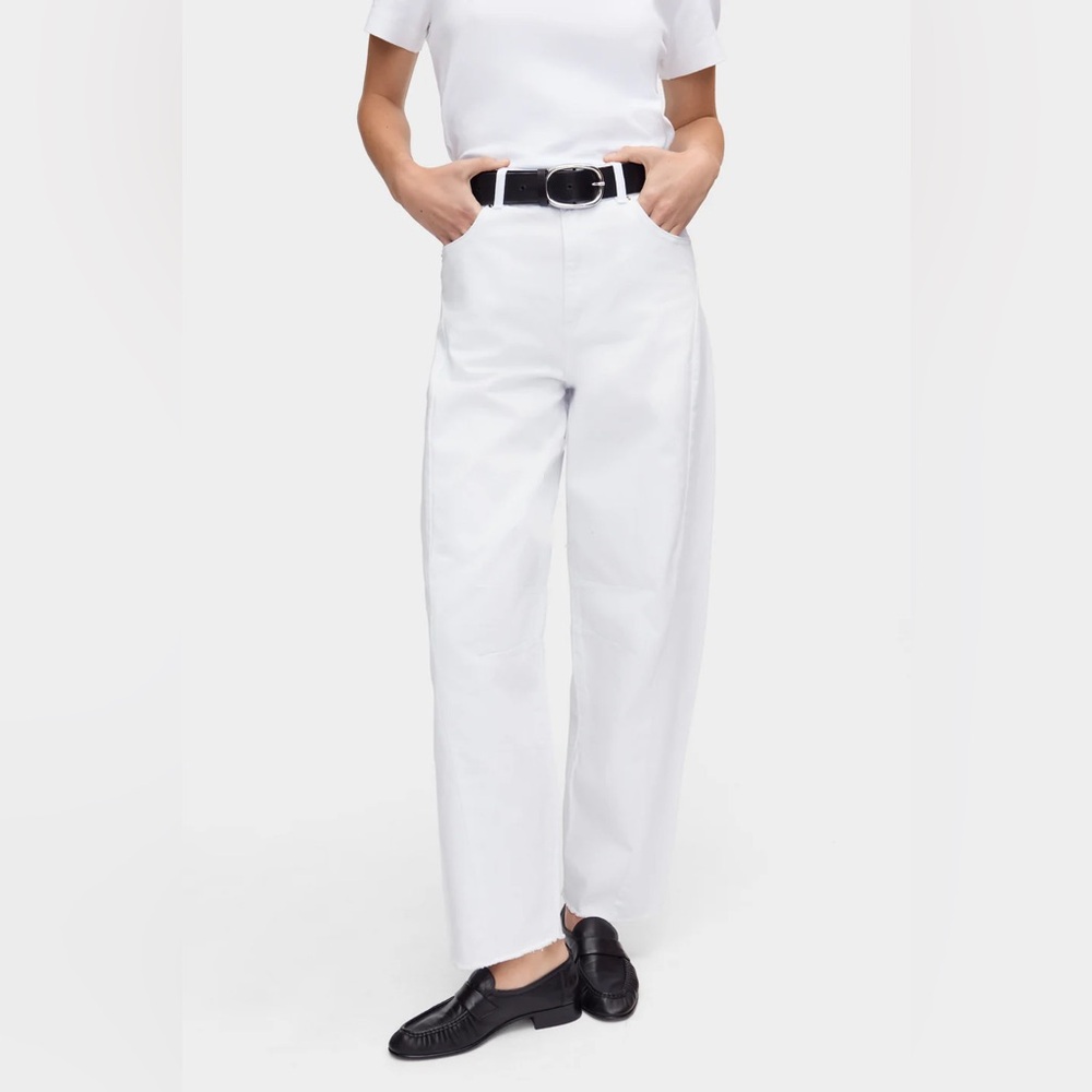 NWT Aligne Tommy Barrel Leg White Jeans Sz 26